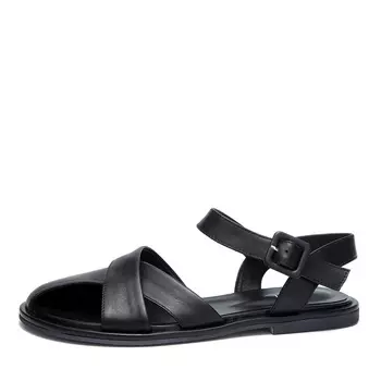 Черные сандалии из гладкой кожи