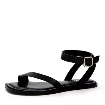 Черные сандалии из гладкой кожи