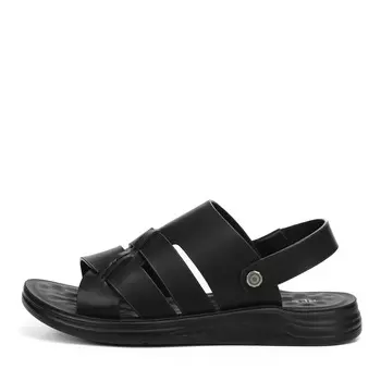 Черные сандалии из гладкой кожи