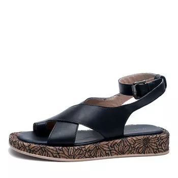 Черные сандалии из кожи