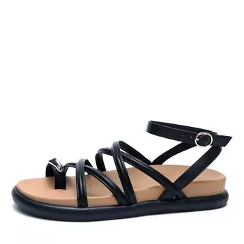 Черные сандалии из кожи