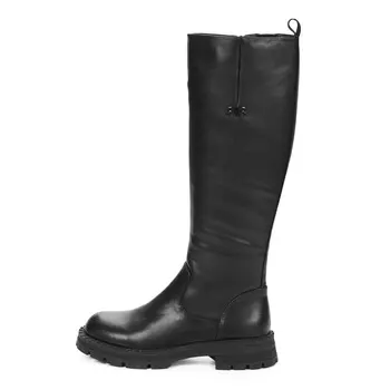 Черные сапоги из гладкой кожи