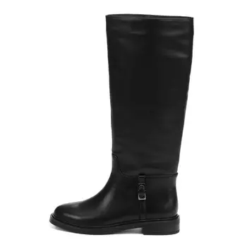 Черные сапоги из гладкой кожи