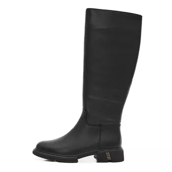 Черные сапоги из гладкой кожи