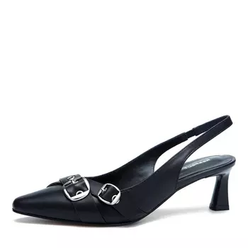 Черные слингбэки из гладкой кожи