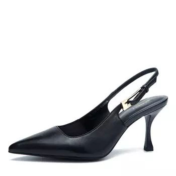 Черные слингбэки из гладкой кожи