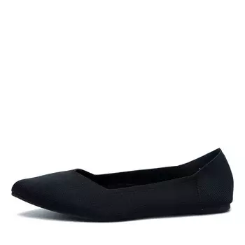 Черные текстильные балетки