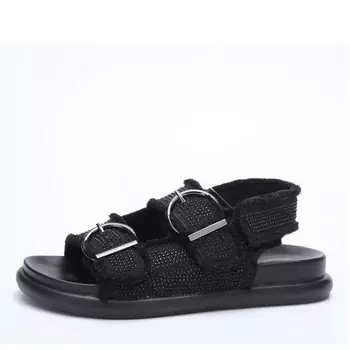 Черные текстильные сандалии
