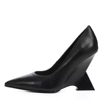 Черные туфли лодочки из гладкой кожи