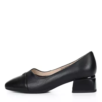 Черные туфли лодочки из гладкой кожи