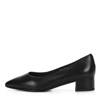 Черные туфли лодочки из гладкой кожи