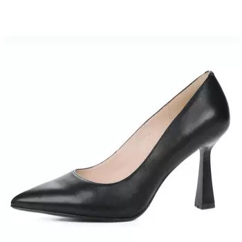 Черные туфли лодочки из гладкой кожи