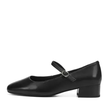 Черные туфли лодочки из гладкой кожи