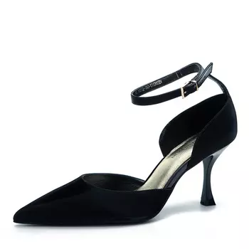 Черные туфли лодочки из гладкой кожи