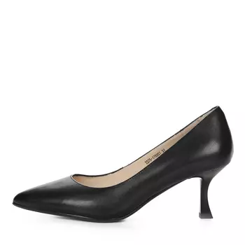 Черные туфли лодочки из натурального велюра