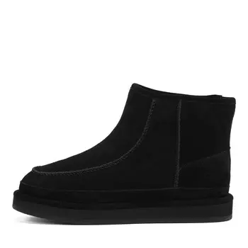 Черные угги из бархатистого велюра