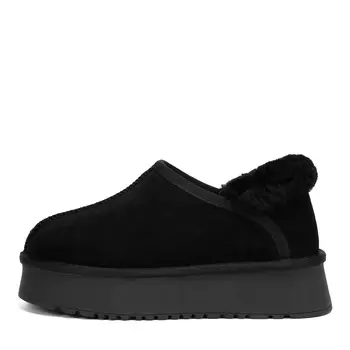 Черные угги из бархатистого велюра