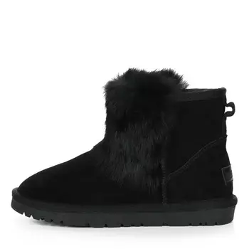 Черные угги из ворсовой кожи