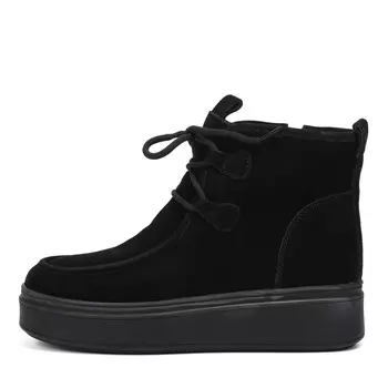 Черные угги из бархатистого велюра