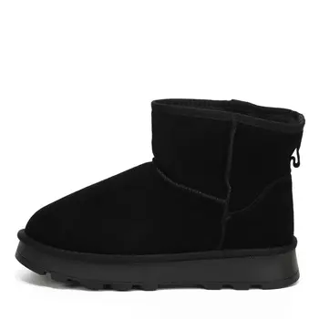 Черные угги из бархатистого велюра