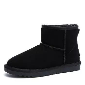 Черные угги из ворсовой кожи