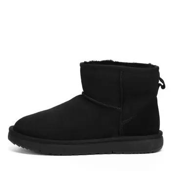 Черные угги из бархатистого велюра