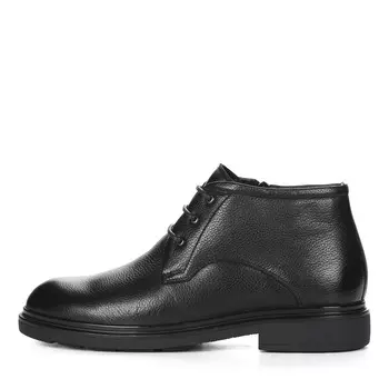 Черные утепленные ботинки из кожи