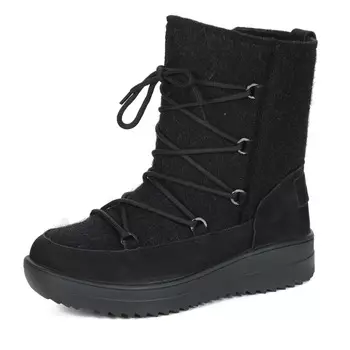 Черные валенки из войлока на подкладке из шерсти