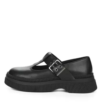 Черные закрытые туфли из кожи