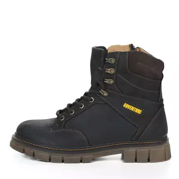 Черные зимние ботинки из гладкой кожи