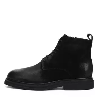 Черные зимние ботинки из бархатистого велюра