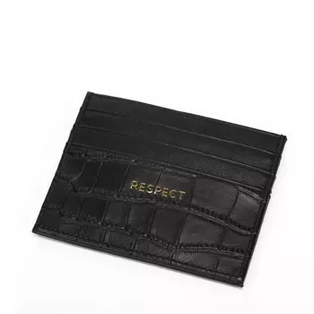 Черный кожаный картхолдер