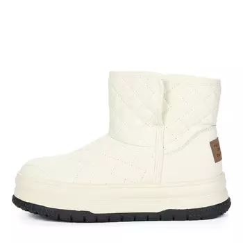 Дутики из кожи рисового цвета