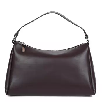 Фиолетовая сумка-багет из гладкой кожи