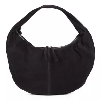 Фиолетовая сумка хобо из бархатистого велюра