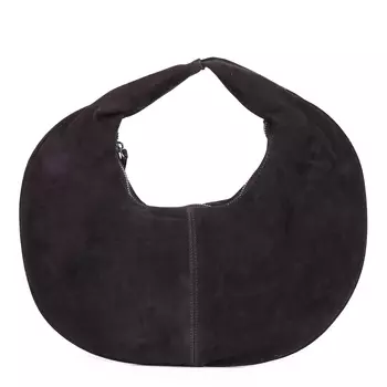 Фиолетовая сумка хобо из бархатистого велюра