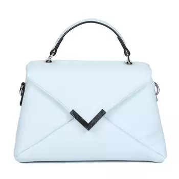 Голубая сумка из экокожи