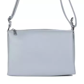 Голубая сумка мессенджер из экокожи