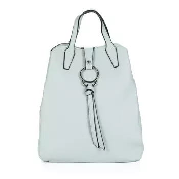 Голубой городской рюкзак из экокожи