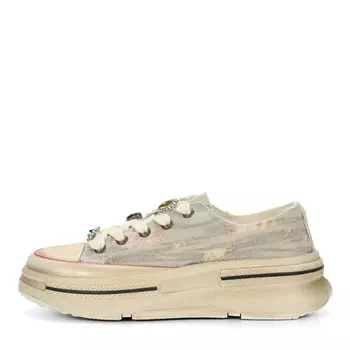 Голубые кеды из текстиля