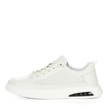 Кеды из кожи рисового цвета