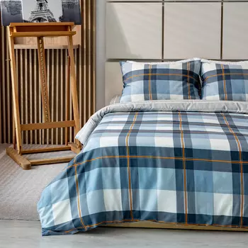 Комплект постельного белья 2 спальный, бело-зелёный