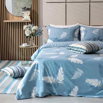 Комплект постельного белья 2 спальный, голубой