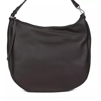 Коричневая сумка хобо из экокожи