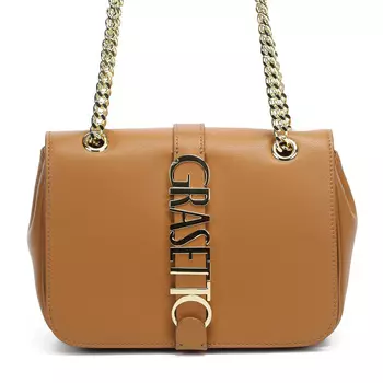 Коричневая сумка мессенджер из кожи