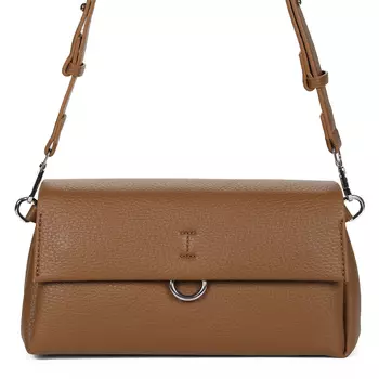 Коричневая сумка сэтчел из экокожи