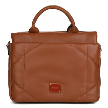 Коричневая сумка тоут из экокожи