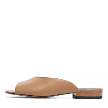 Коричневые элегантные шлепанцы из велюра