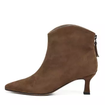 Коричневые ботильоны из натурального велюра