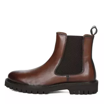 Коричневые ботинки челси из гладкой кожи